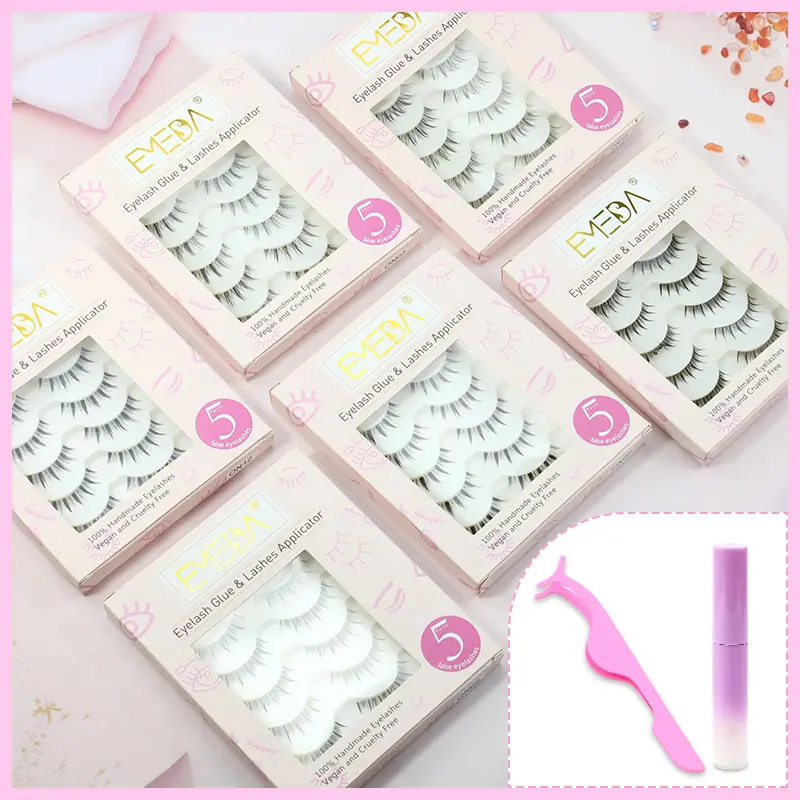 Clear band lashes Natural look effect Cruelty free  Soft transparent band Wholesale price